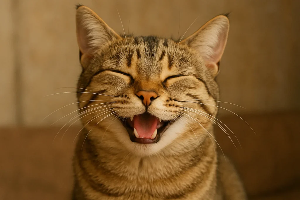 A happy cat