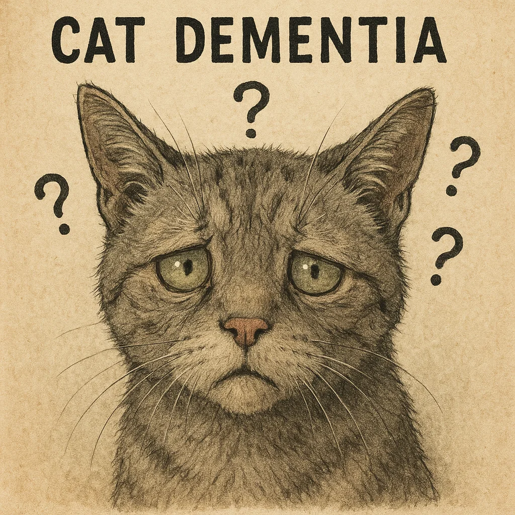 Cat Dementia- A cat looking confused