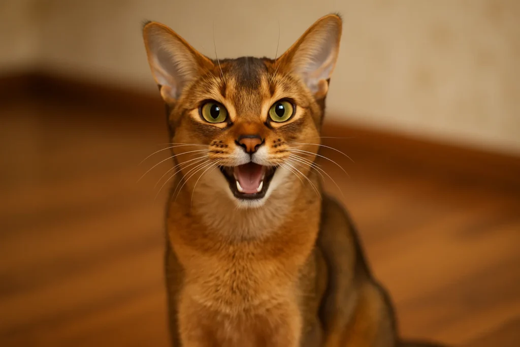 A happy Abyssinian Cat