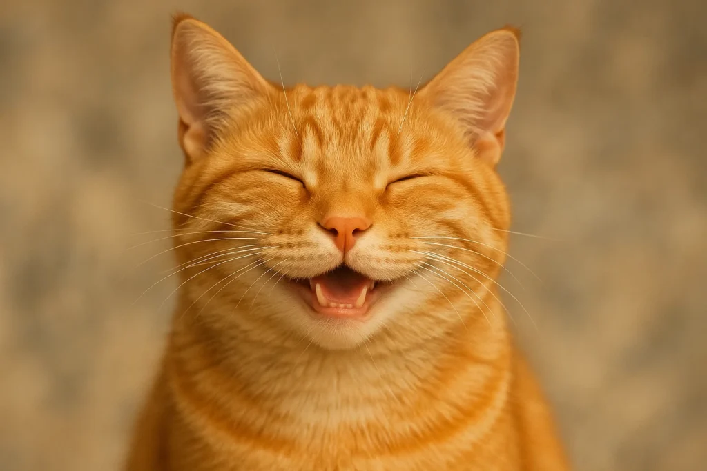 A happy cat