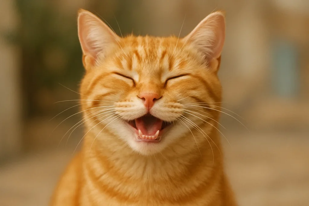 A happy cat