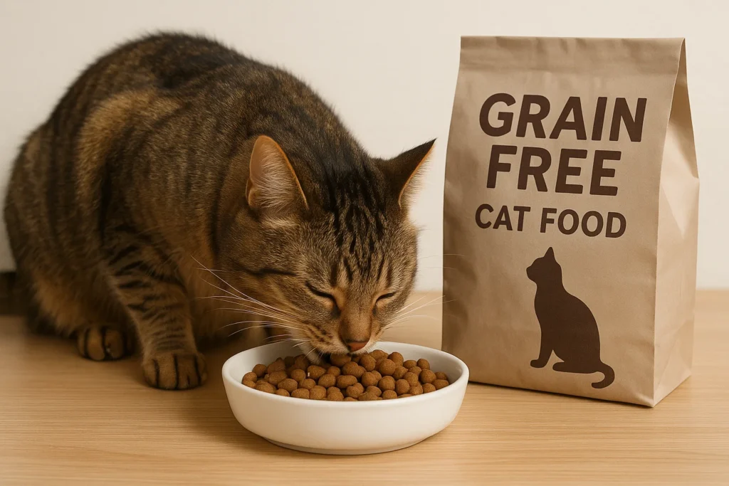 A CAT EATING Grain Free Cat Food