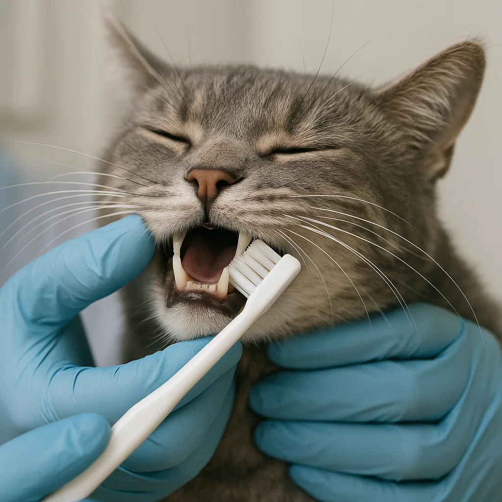 Cat teeth cleaning