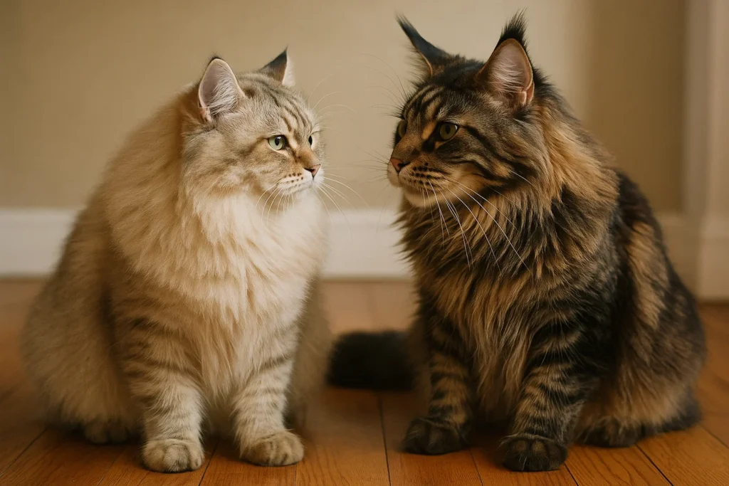 a Siberian vs Maine Coon cat