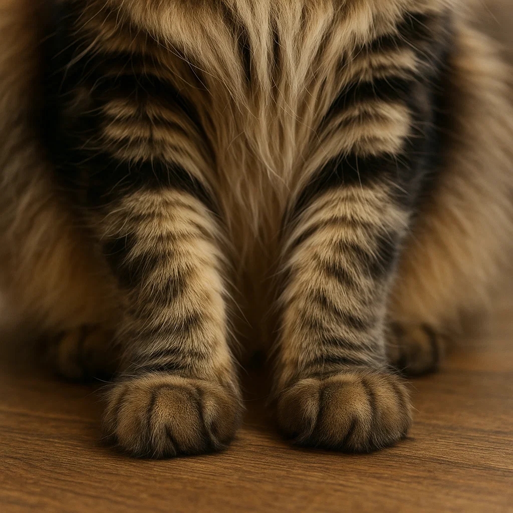 maine coon cat paws