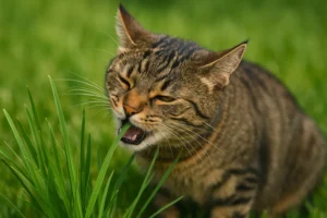 Why do cats eat plants?
