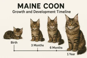 Maine Coon, kitten to adult timeline