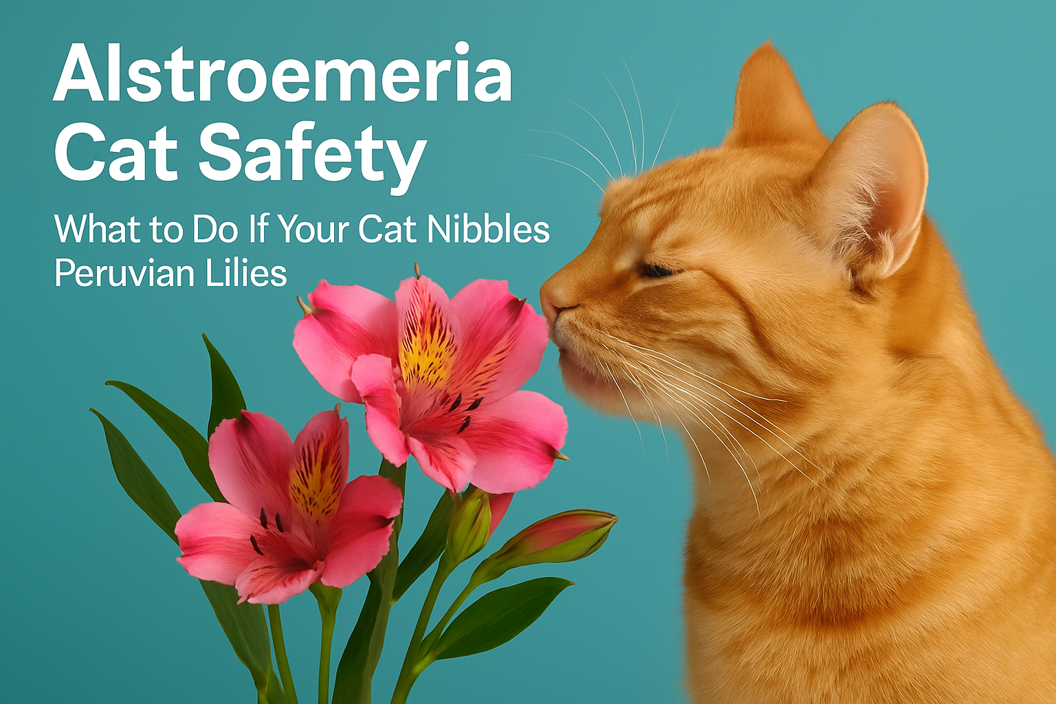 Alstroemeria Cat Safety What To Do If Your Cat Nibbles Peruvian Lilies Symptoms Home Care Safe Alternatives Featured Image