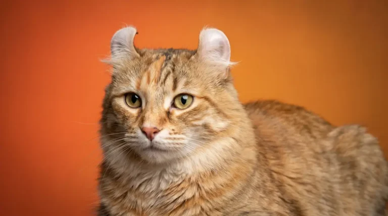 American curl cat ears showing distinctive backward crescent curl in studio portrait