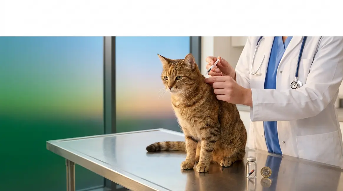 How much does it cost to microchip a cat UK — vet implanting chip in tabby cat