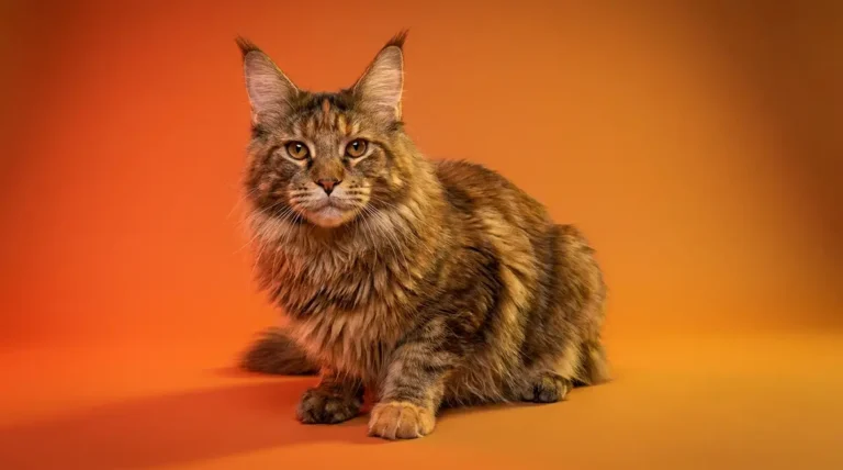 Signs your cat is a Maine Coon mix — large cat with square muzzle, lynx ear tips, and shaggy layered coat