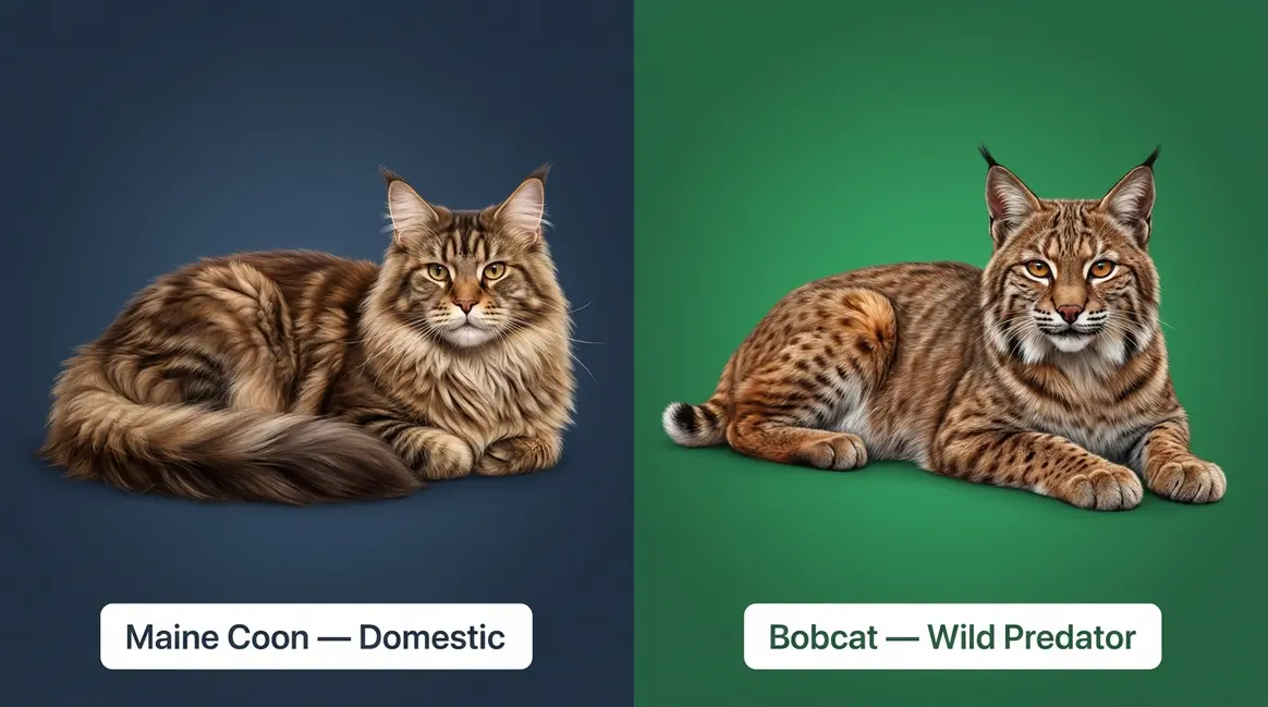 Maine Coon vs Bobcat: 5 Key Differences Explained (2026)